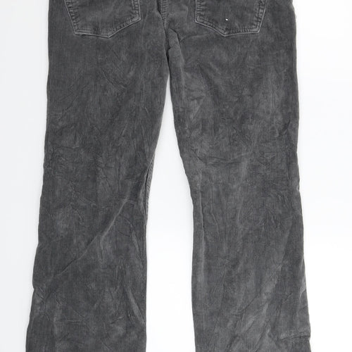 Great Plains Womens Grey  Corduroy Trousers  Size 14 L30 in