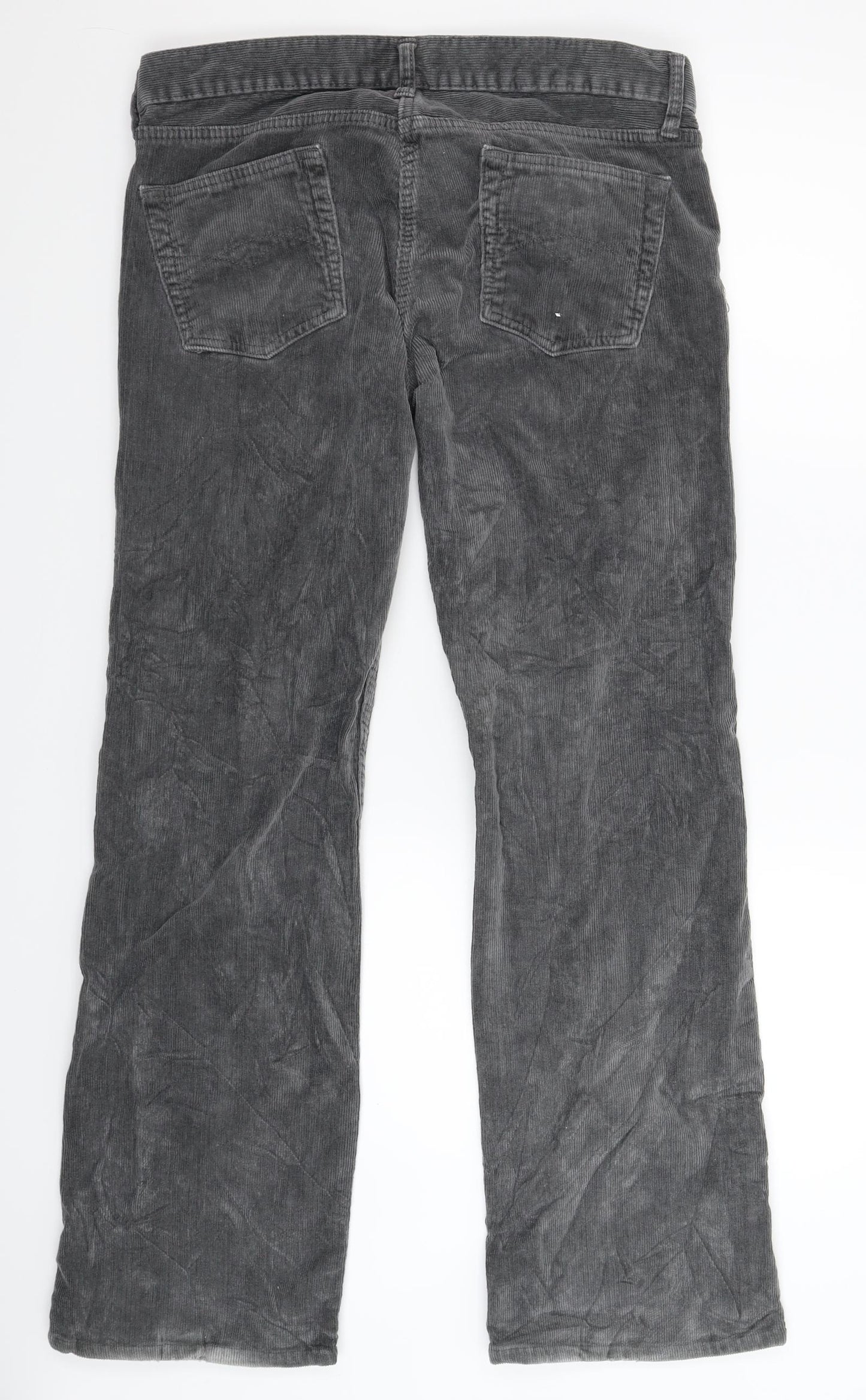Great Plains Womens Grey  Corduroy Trousers  Size 14 L30 in