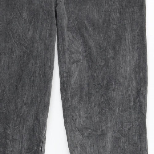 Great Plains Womens Grey  Corduroy Trousers  Size 14 L30 in