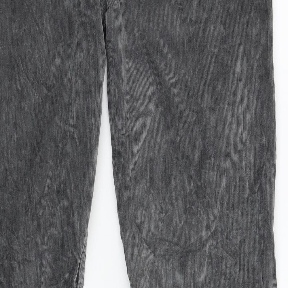 Great Plains Womens Grey  Corduroy Trousers  Size 14 L30 in