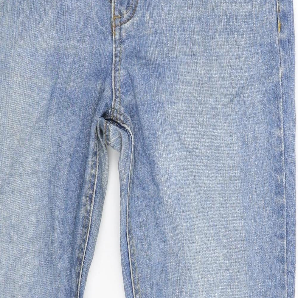 Topshop Womens Blue  Denim Flared Jeans Size 30 in L28 in