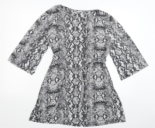 Front view of George women’s multicoloured animal print mini, size UK 10