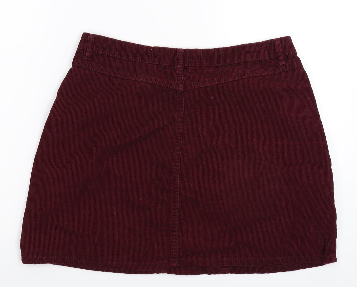 Denim & Co. Womens Brown  Corduroy A-Line Skirt Size 14
