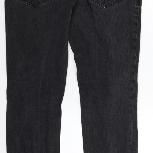 NEXT Mens Black  Denim Straight Jeans Size 32 L30 in