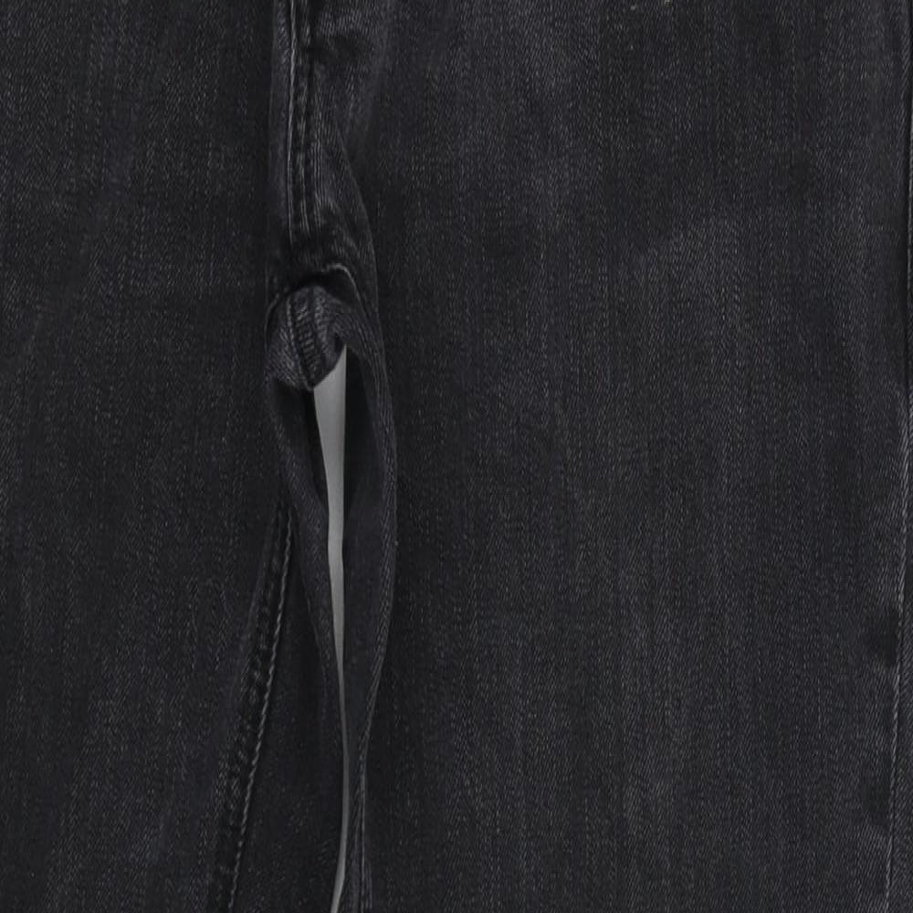 NEXT Mens Black  Denim Straight Jeans Size 32 L30 in