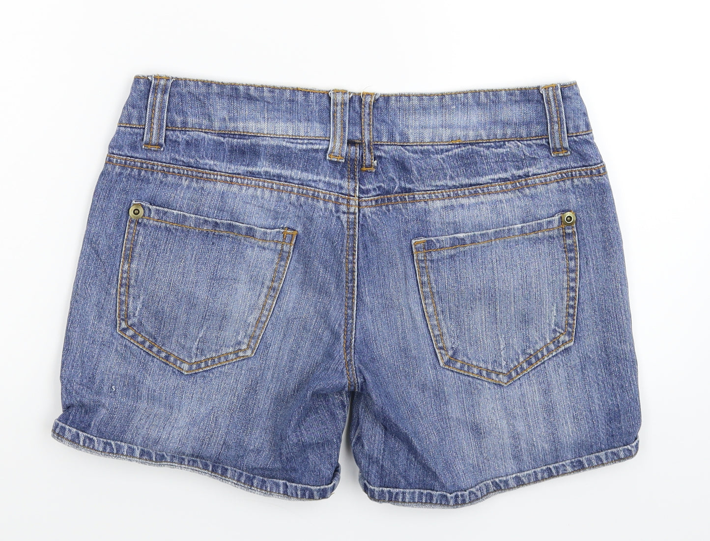 Denim & Co. Womens Blue  Denim Hot Pants Shorts Size 10