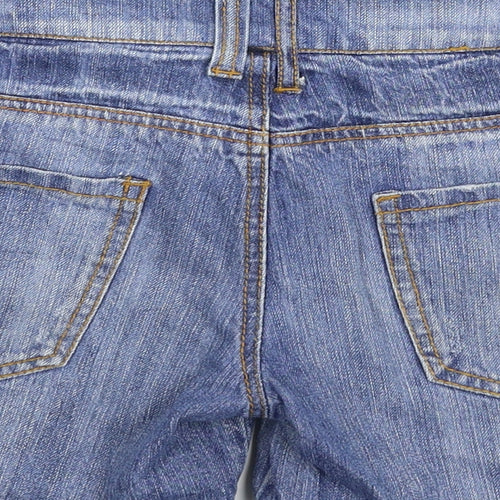 Denim & Co. Womens Blue  Denim Hot Pants Shorts Size 10
