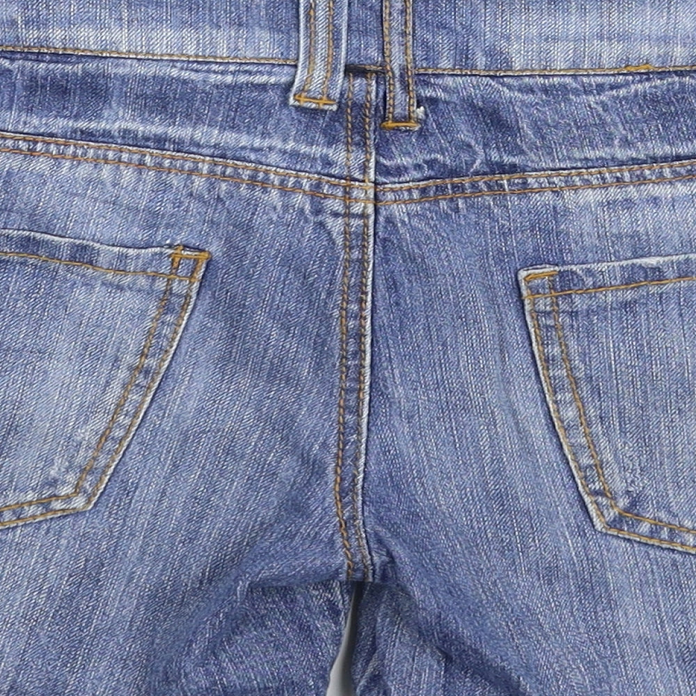 Denim & Co. Womens Blue  Denim Hot Pants Shorts Size 10