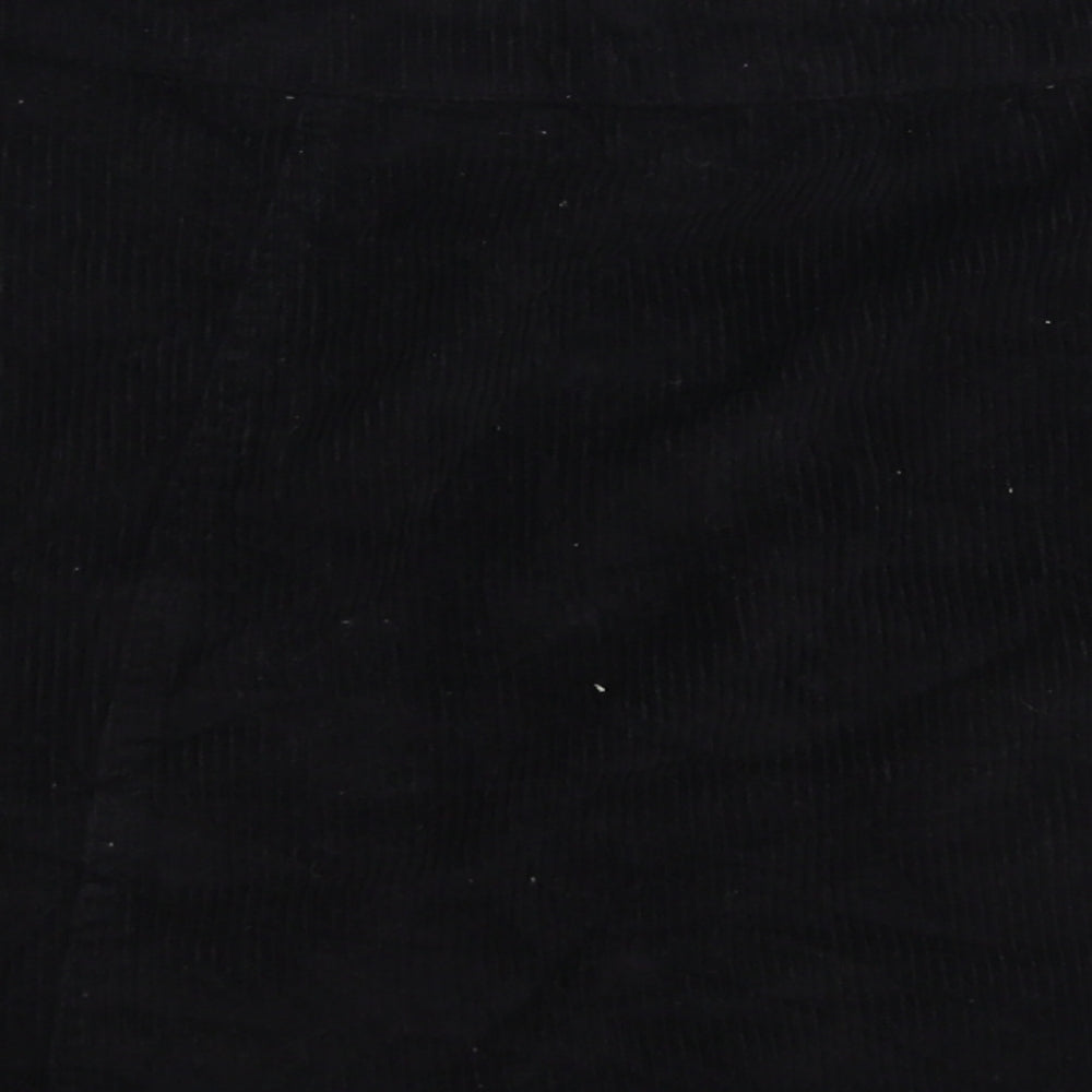 Pep&Co Womens Black  Corduroy A-Line Skirt Size 14