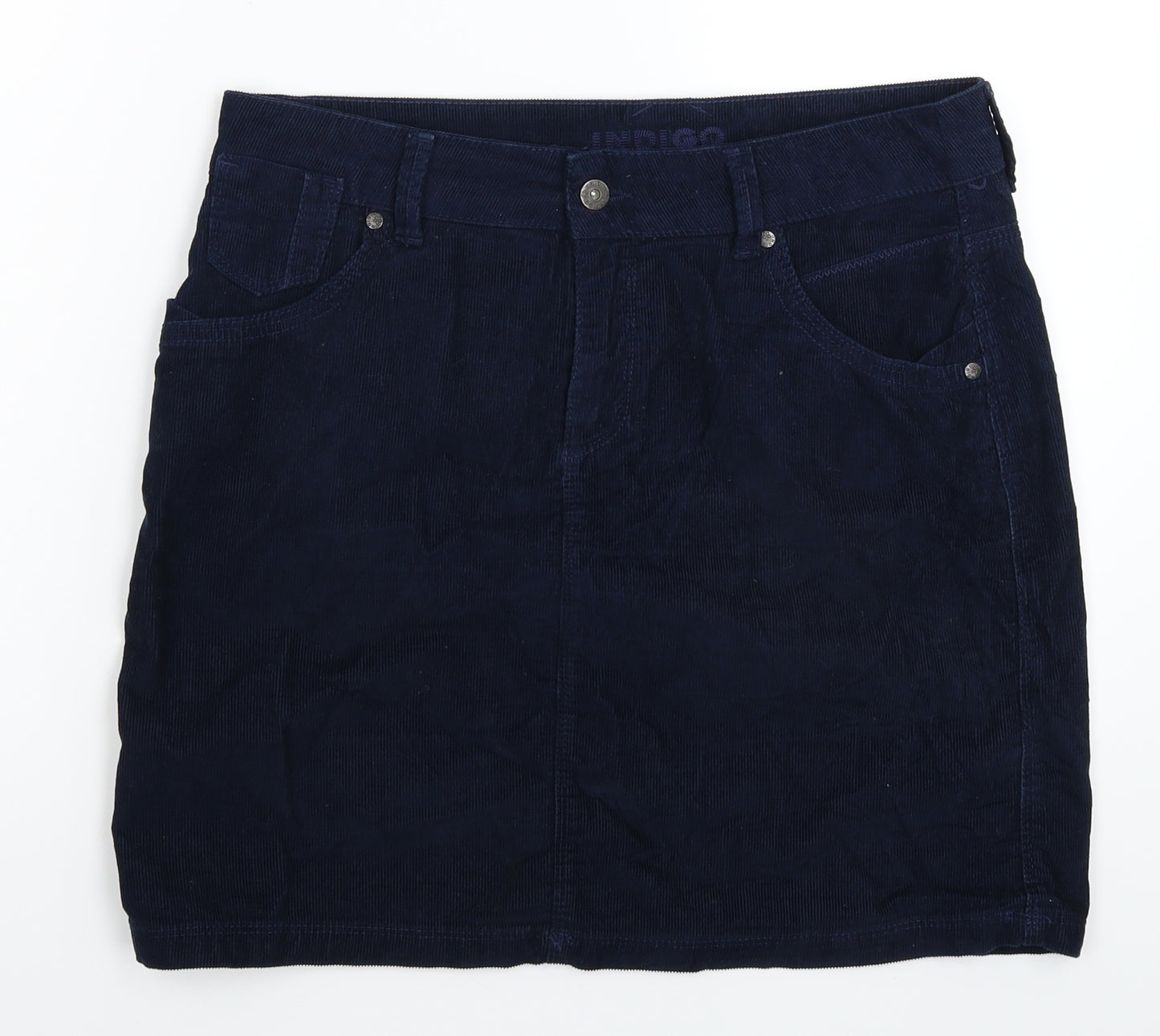 Marks and Spencer Womens Blue  Corduroy Mini Skirt Size 12