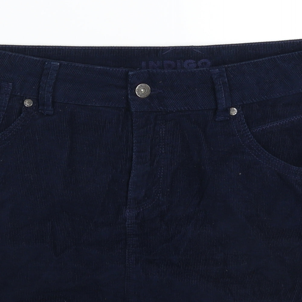 Marks and Spencer Womens Blue  Corduroy Mini Skirt Size 12