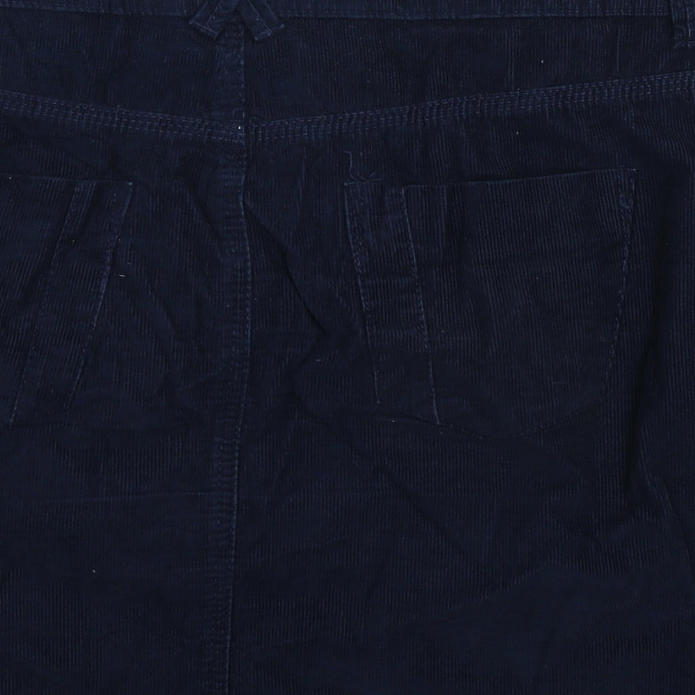 Marks and Spencer Womens Blue  Corduroy Mini Skirt Size 12