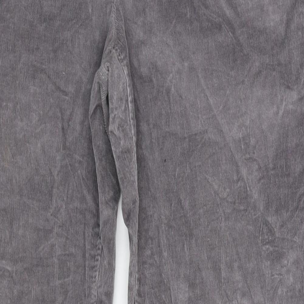 NEXT Womens Grey  Corduroy Trousers  Size 14 L31 in