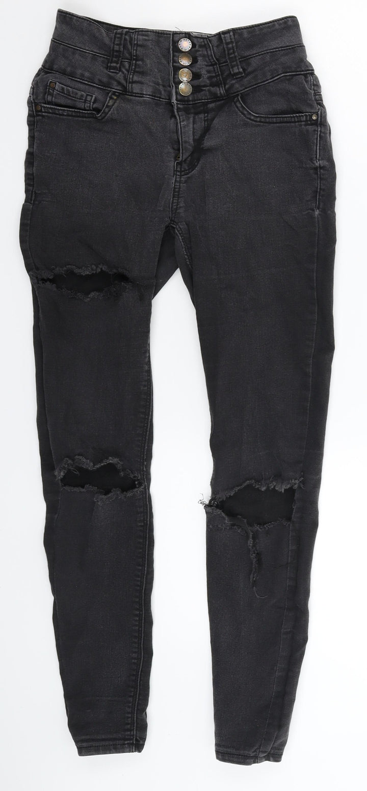 New Look Womens Black Denim Jegging Jeans Size 6 L24 in