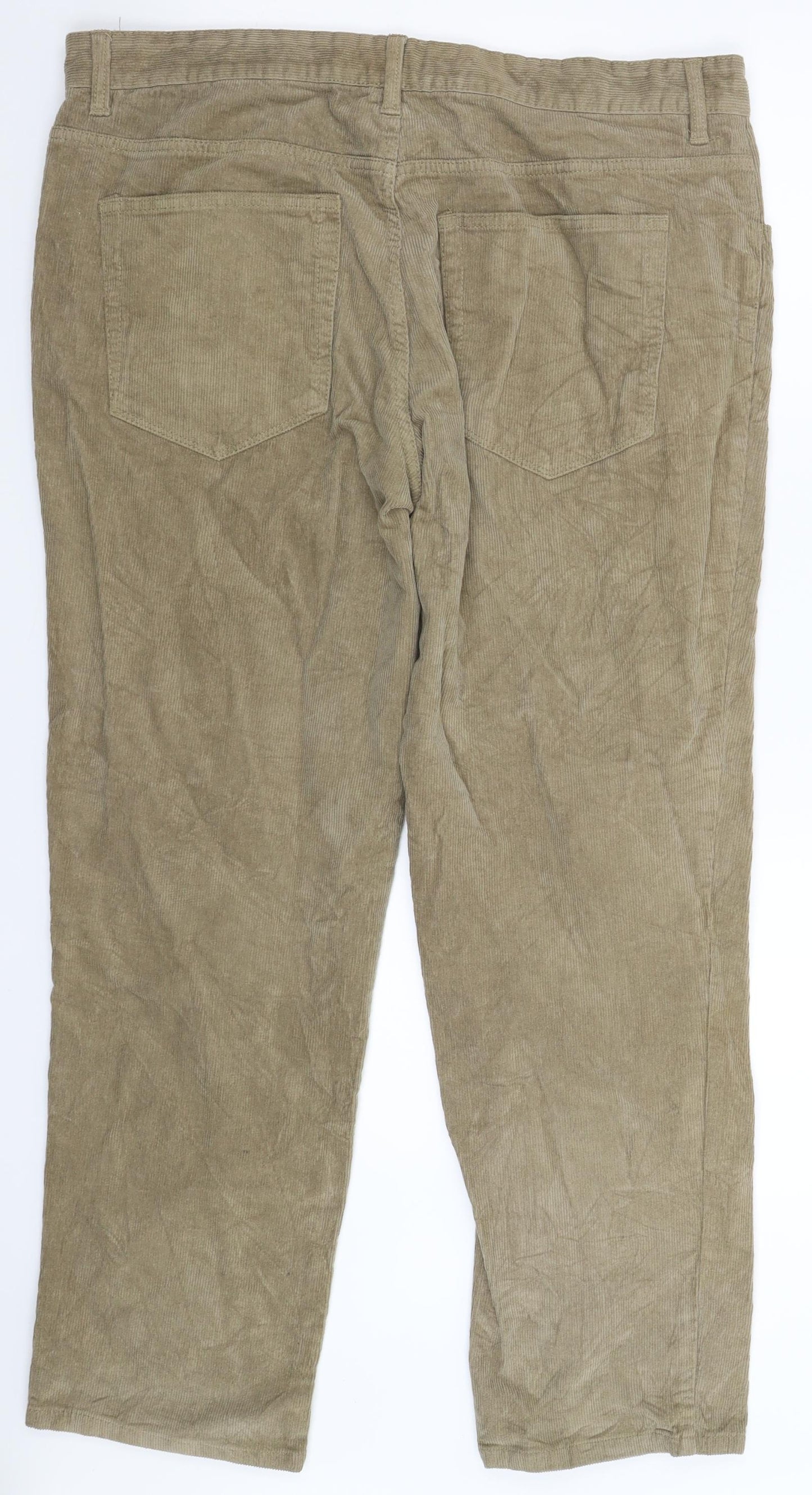 TU Mens Beige  Corduroy Trousers  Size 34 L30 in