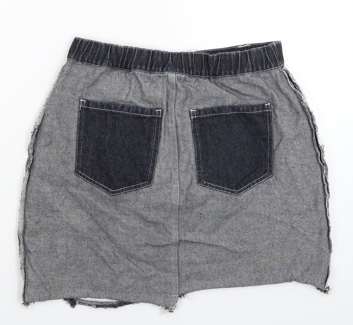 Maniere De Voir Womens Blue  Denim Mini Skirt Size 28 in