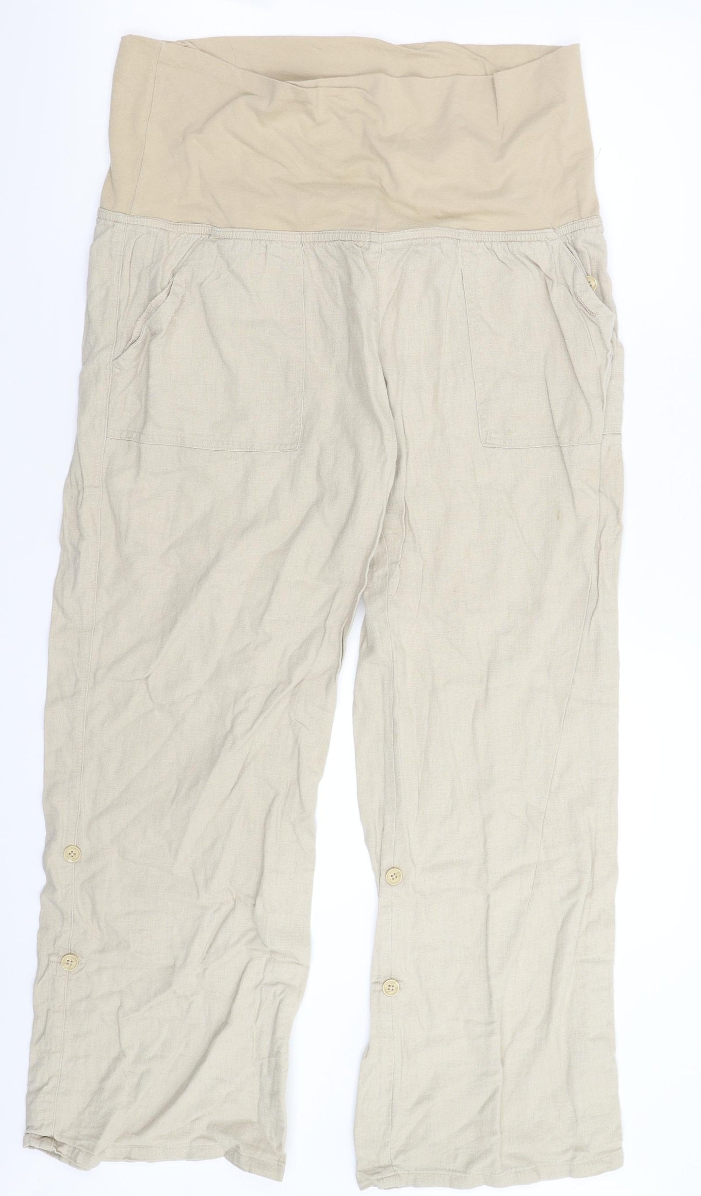 Monsoon Womens Beige   Trousers  Size 16 L28 in