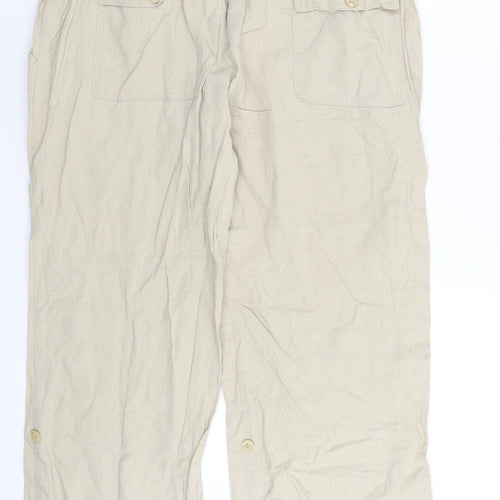 Monsoon Womens Beige   Trousers  Size 16 L28 in
