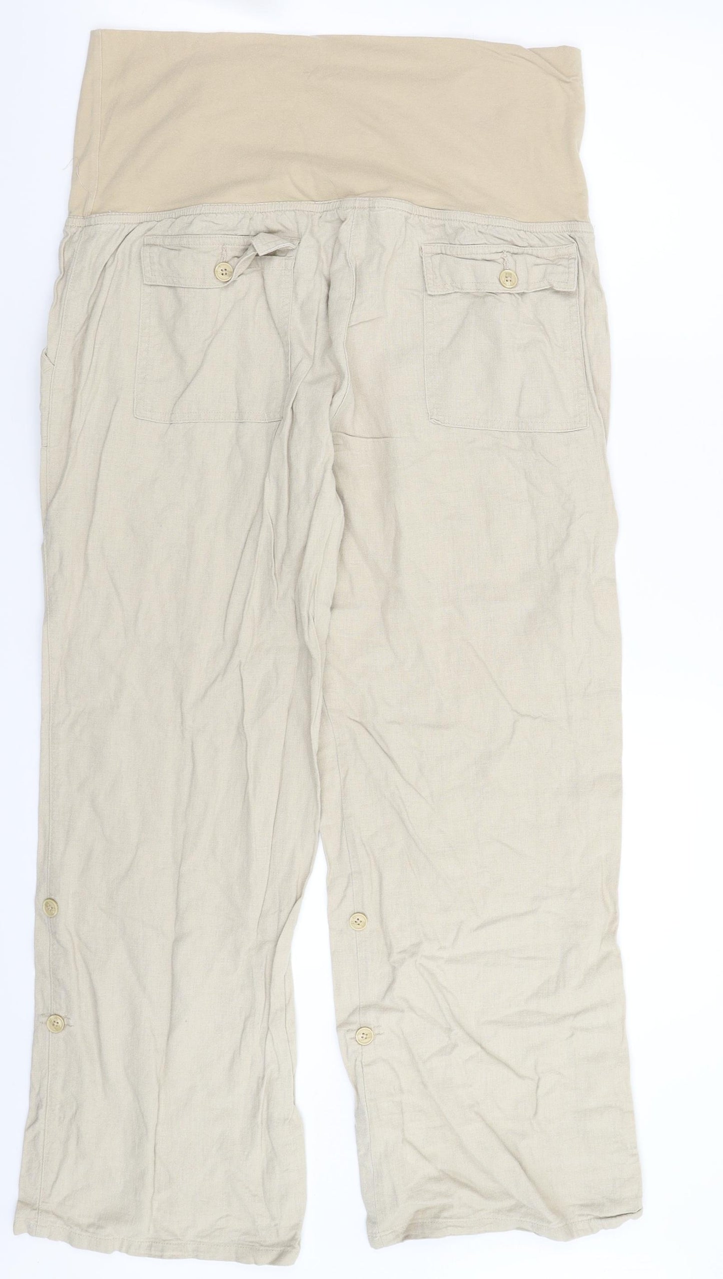 Monsoon Womens Beige   Trousers  Size 16 L28 in