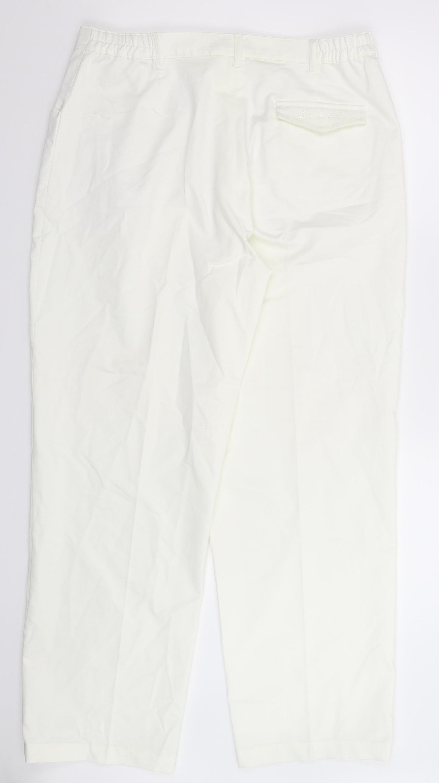Green Lamb Womens White   Trousers  Size 16 L30 in