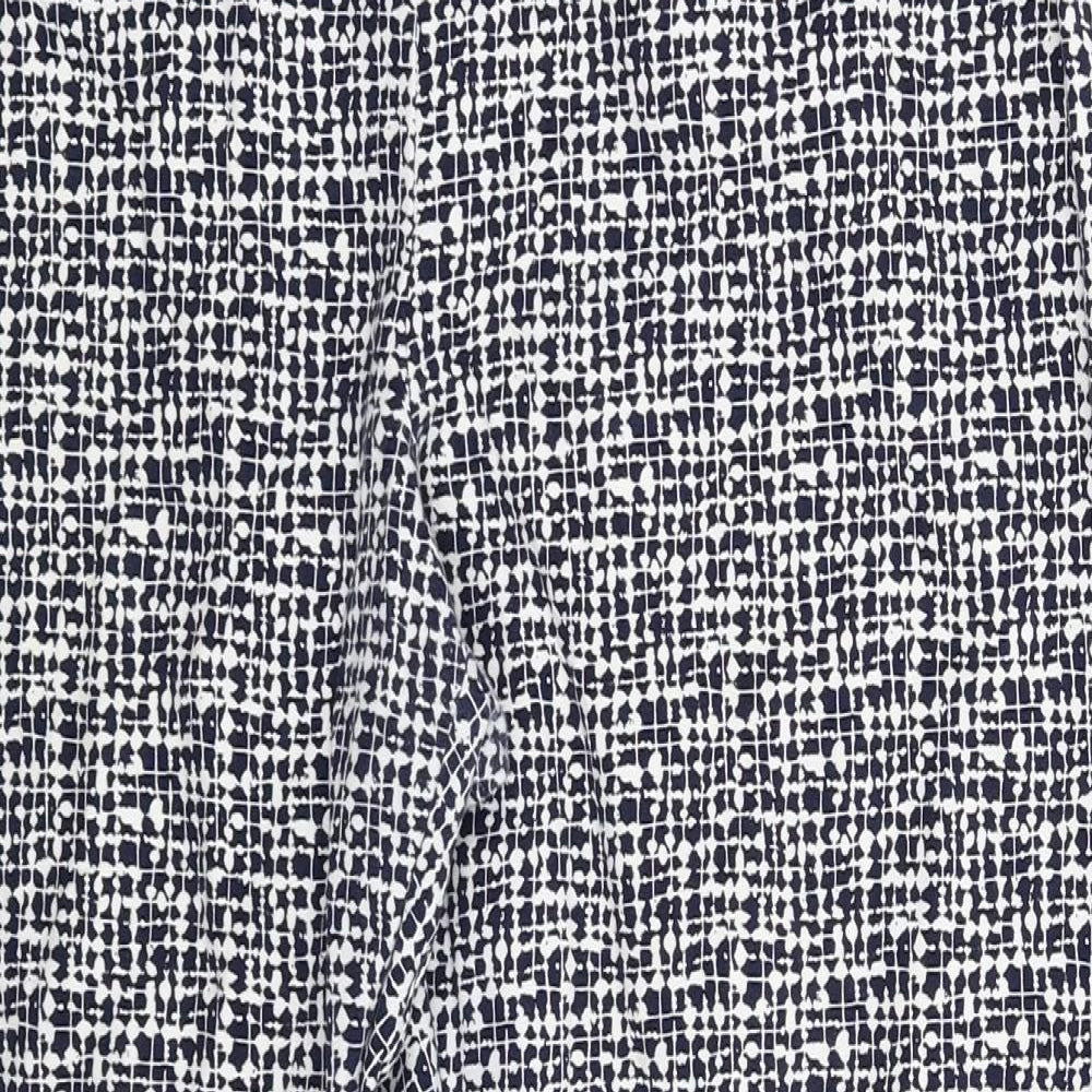 George Womens Blue Geometric  Trousers  Size 16 L25 in