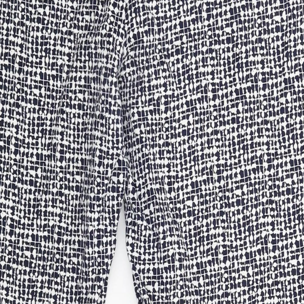 George Womens Blue Geometric  Trousers  Size 16 L25 in
