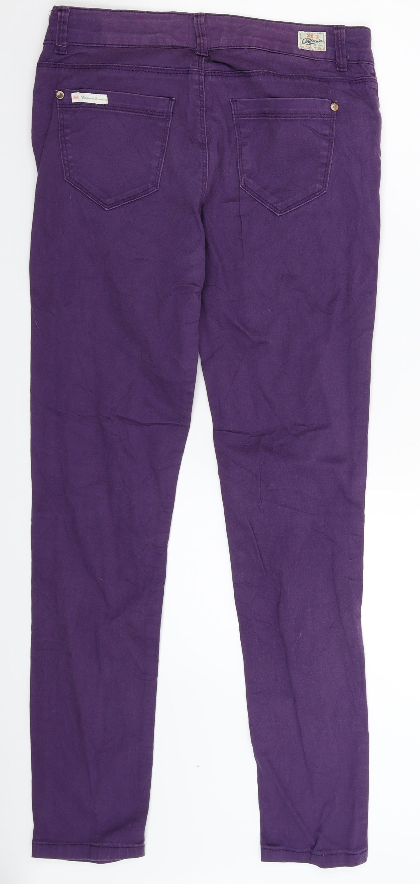 SoulCal&Co Womens Purple  Denim Skinny Jeans Size 10 L30 in
