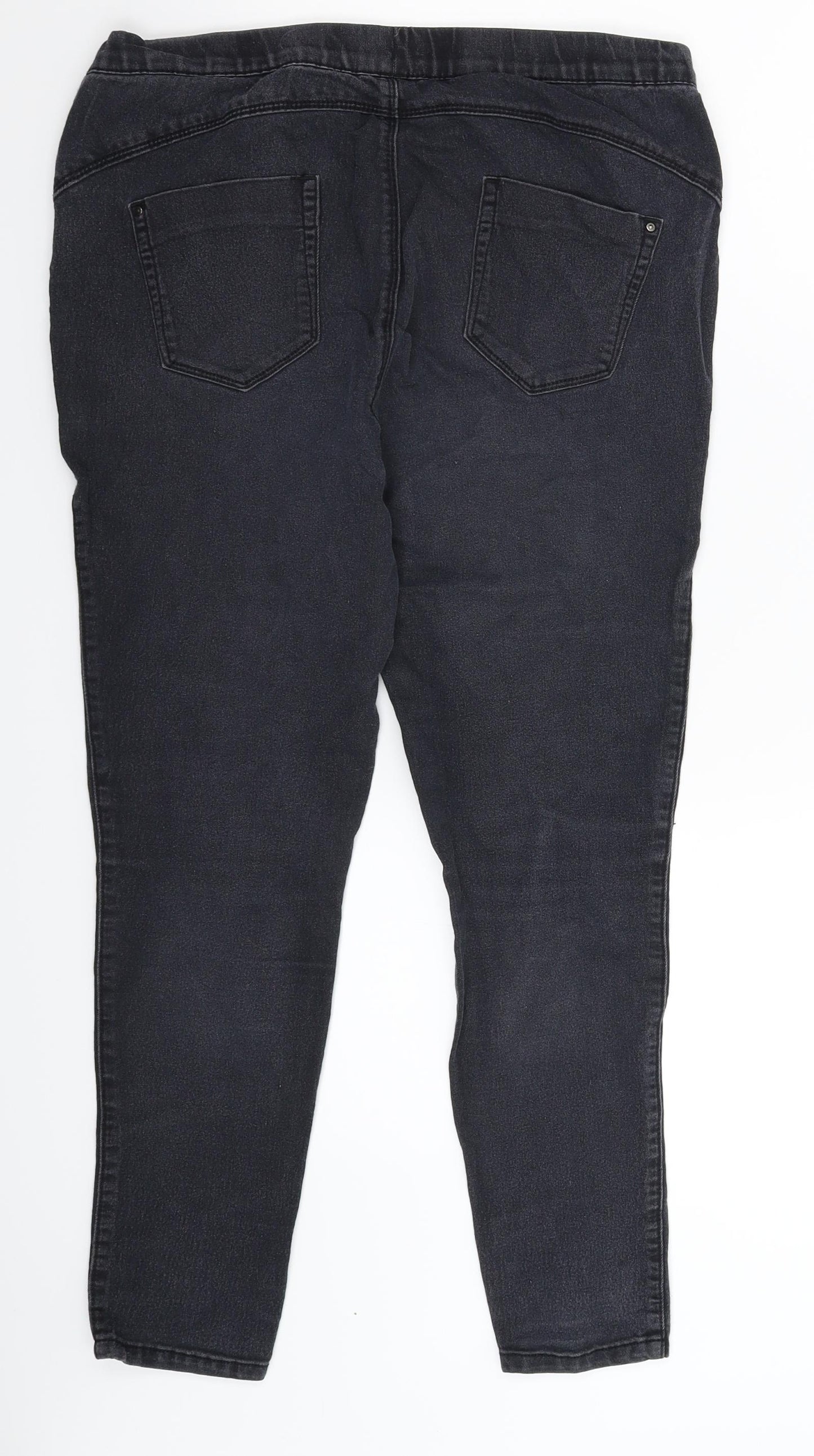 Denim & Co. Womens Grey  Denim Jegging Jeans Size 12 L25 in