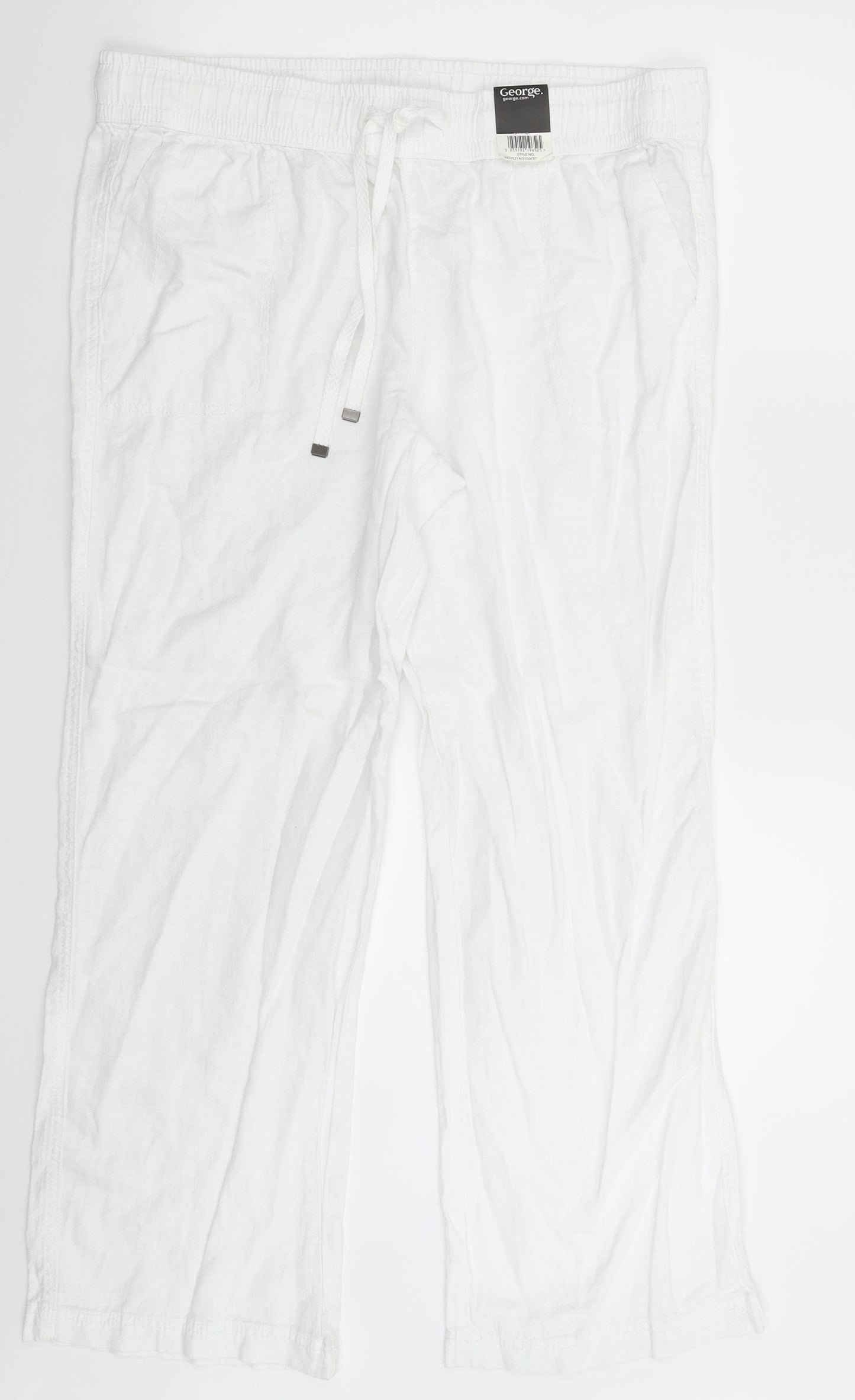 George Womens White   Trousers  Size 16 L29 in