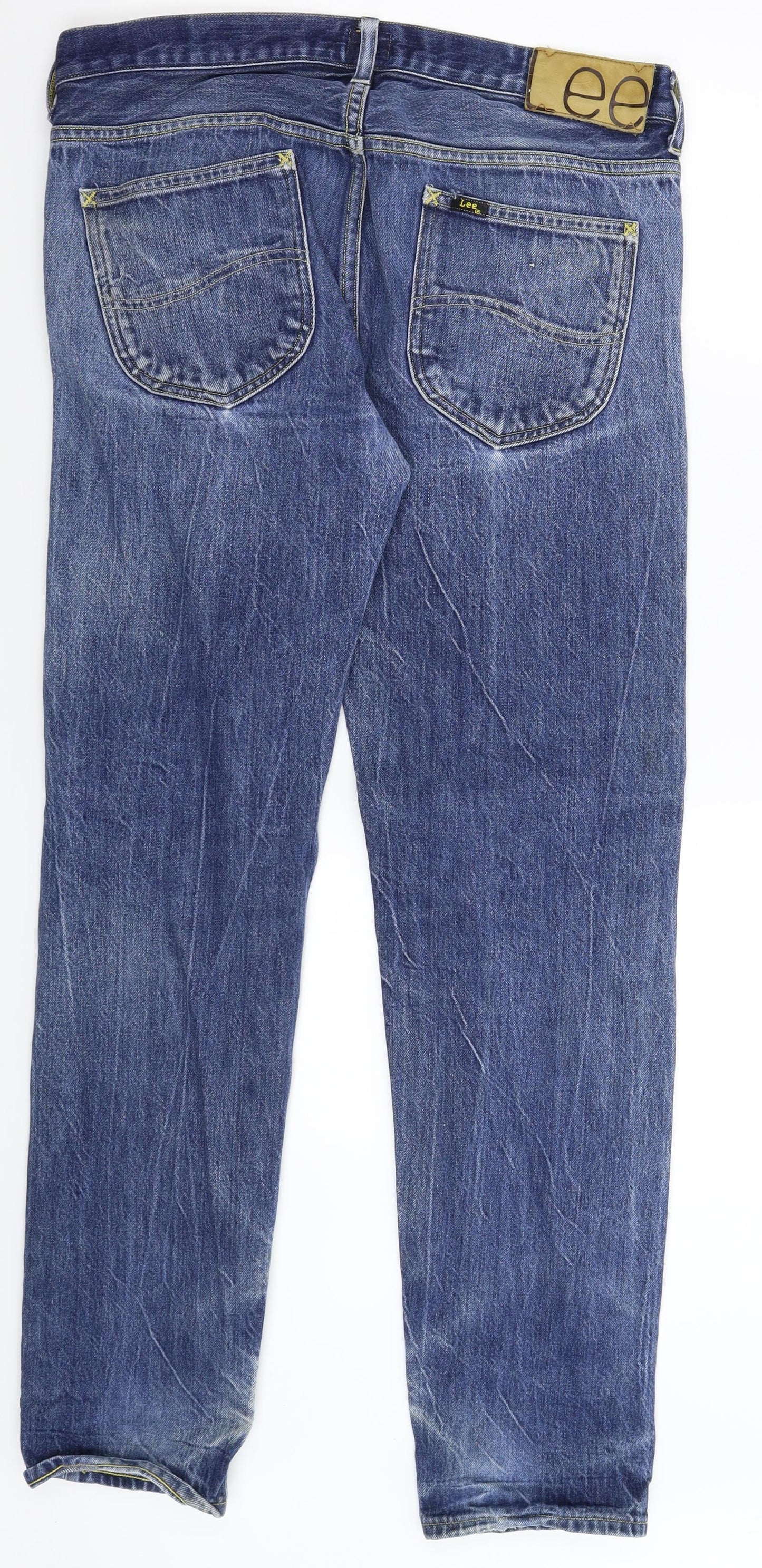 Lee Mens Blue  Denim Straight Jeans Size 32 L32 in