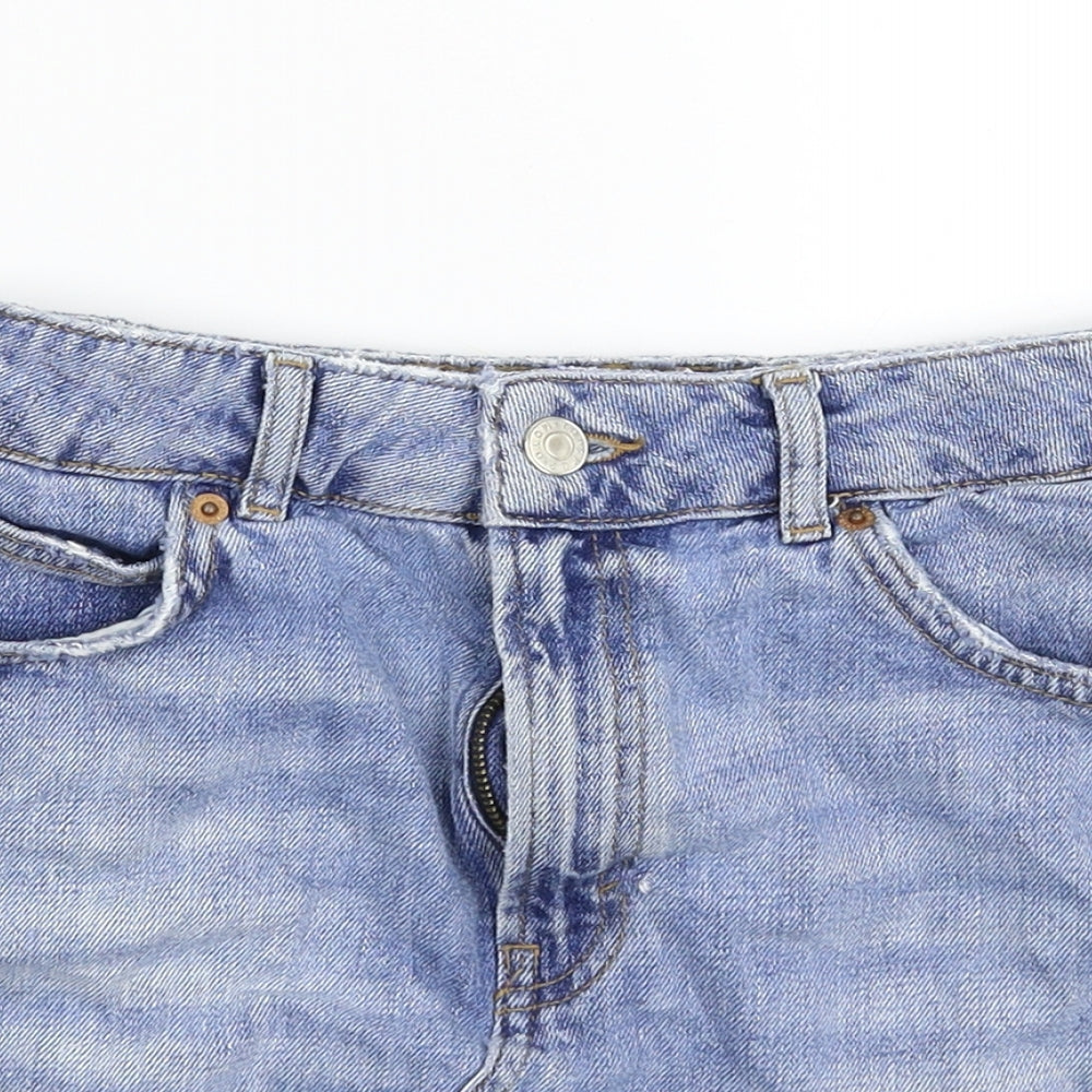 Topshop Womens Blue  Denim A-Line Skirt Size 6
