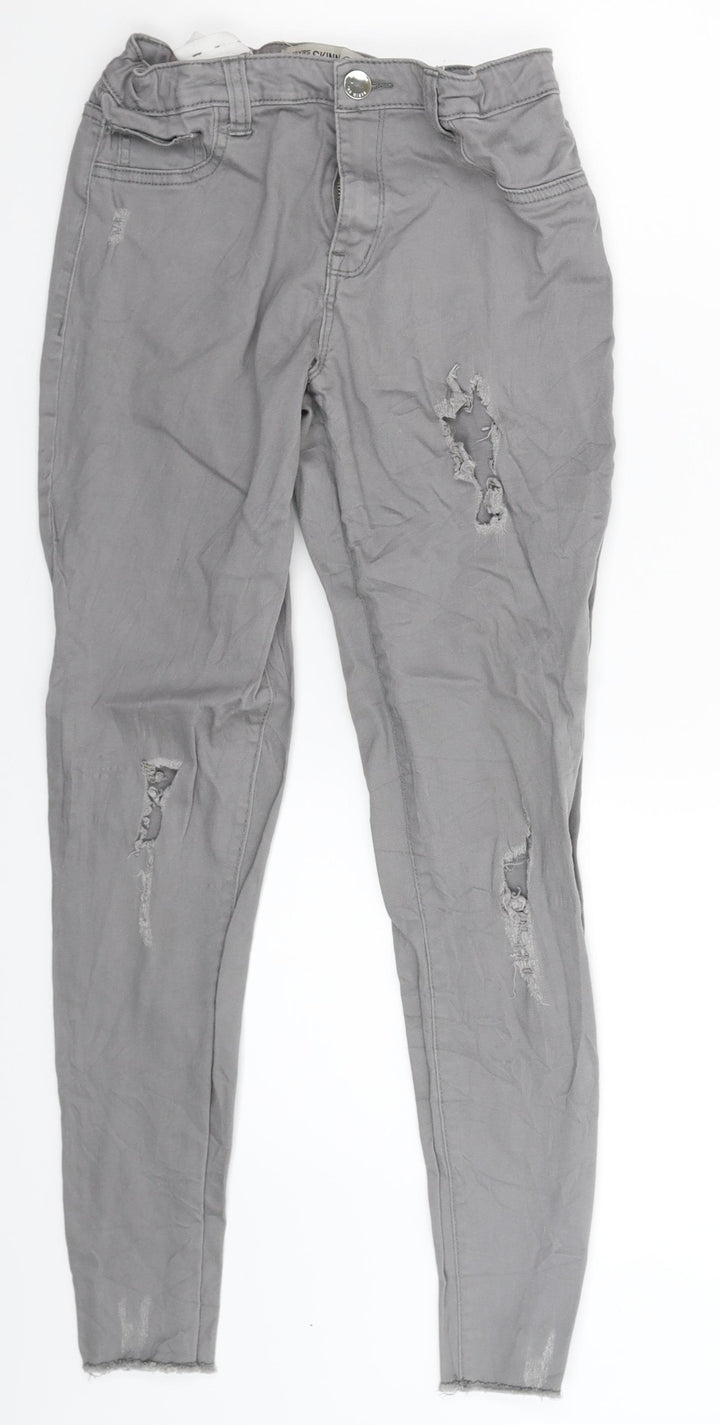 Denim & Co. Girls Grey  Denim Skinny Jeans Size 12-13 Years