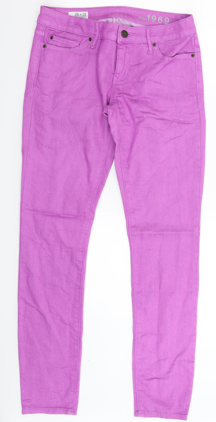 Gap Womens Purple Denim Skinny Jeans Size 26 in L32 in