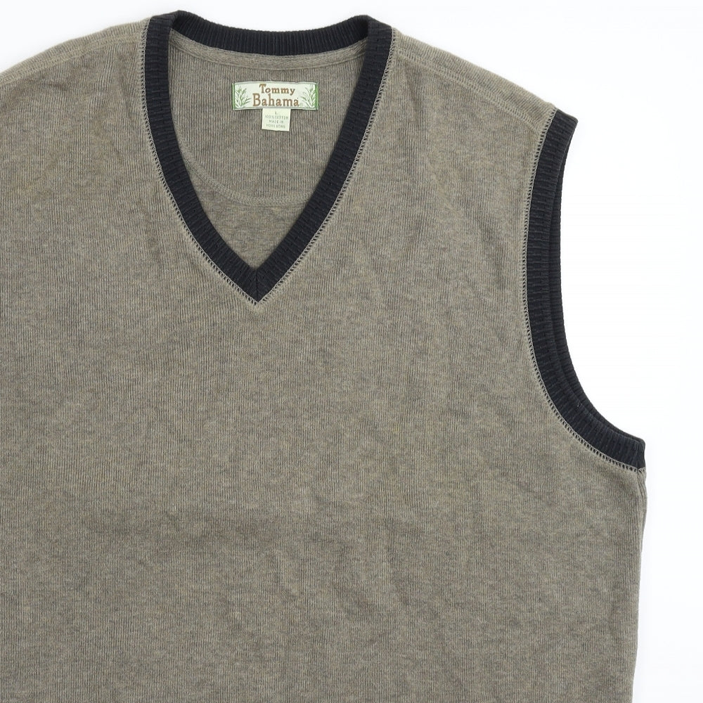 Tommy Bahama Mens Grey  Knit Pullover Jumper Size L