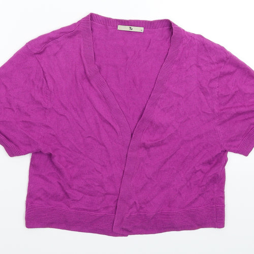 TU Womens Purple  Knit Pullover Jumper Size 12