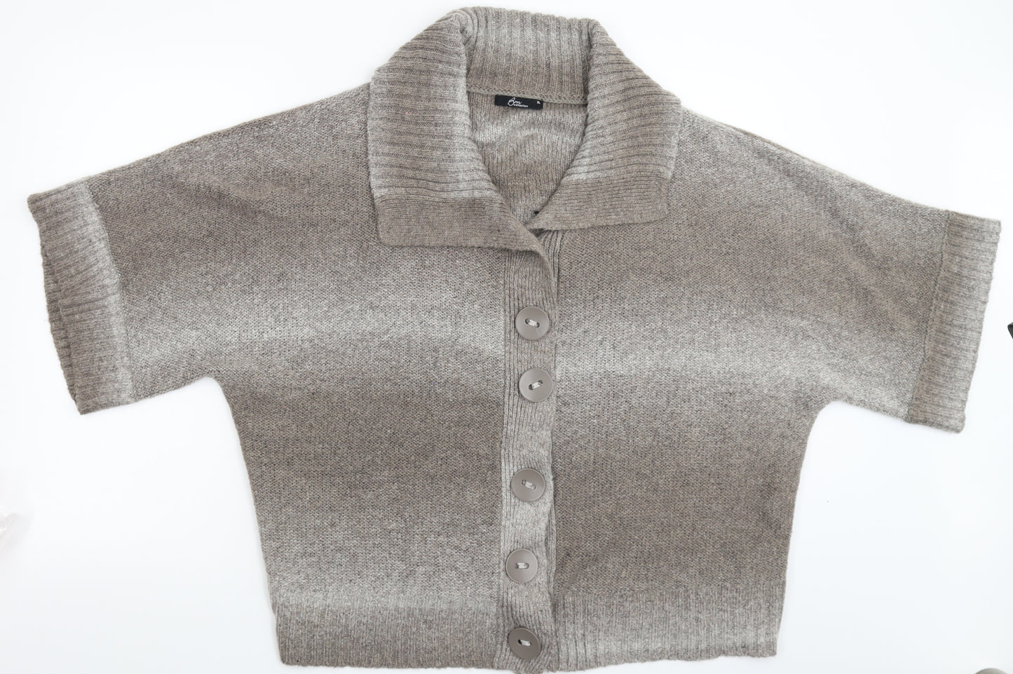 BM Womens Grey  Knit Cardigan Jumper Size XL