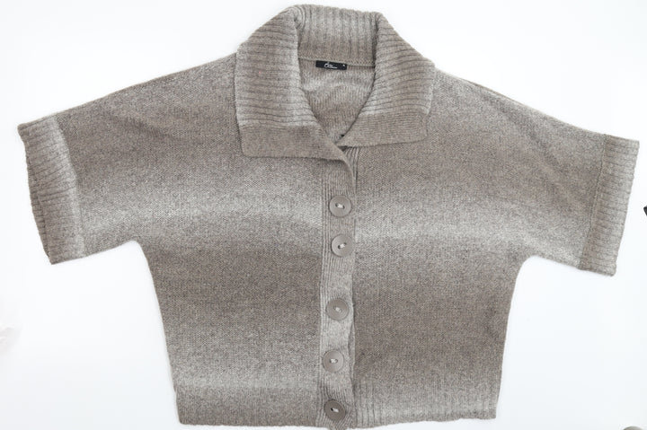 BM Womens Grey  Knit Cardigan Jumper Size XL