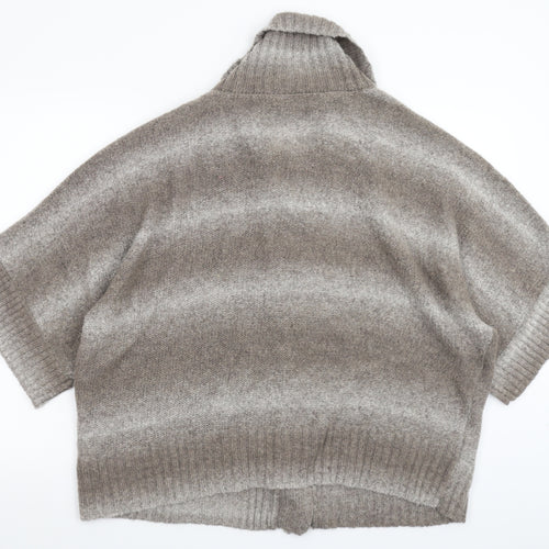 BM Womens Grey  Knit Cardigan Jumper Size XL