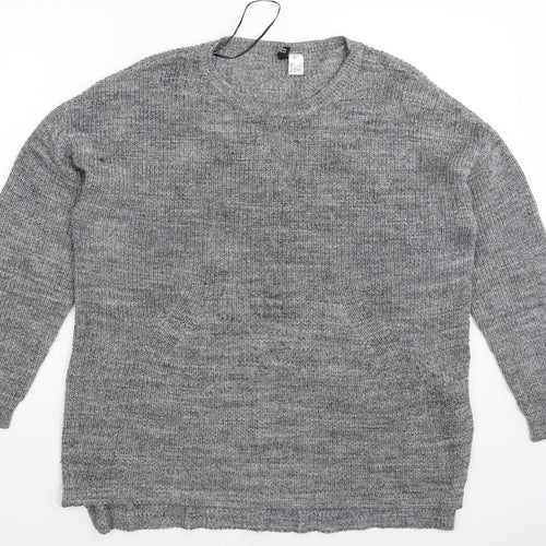 Divided Womens Grey  Knit Pullover Jumper Size L