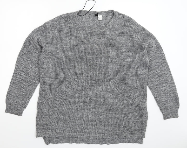 Divided Womens Grey  Knit Pullover Jumper Size L