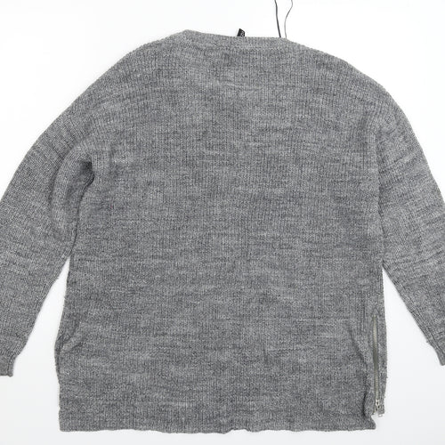 Divided Womens Grey  Knit Pullover Jumper Size L