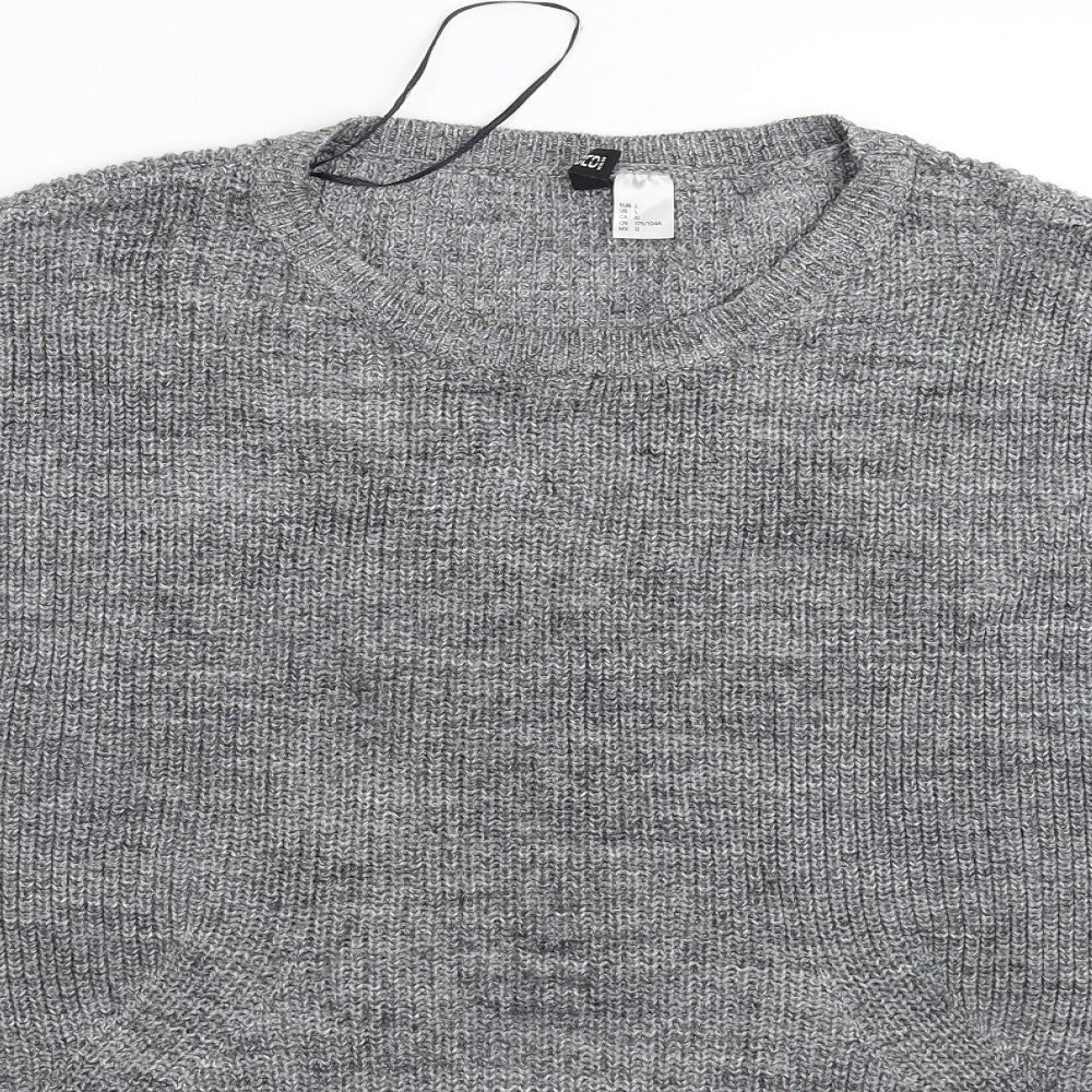 Divided Womens Grey  Knit Pullover Jumper Size L