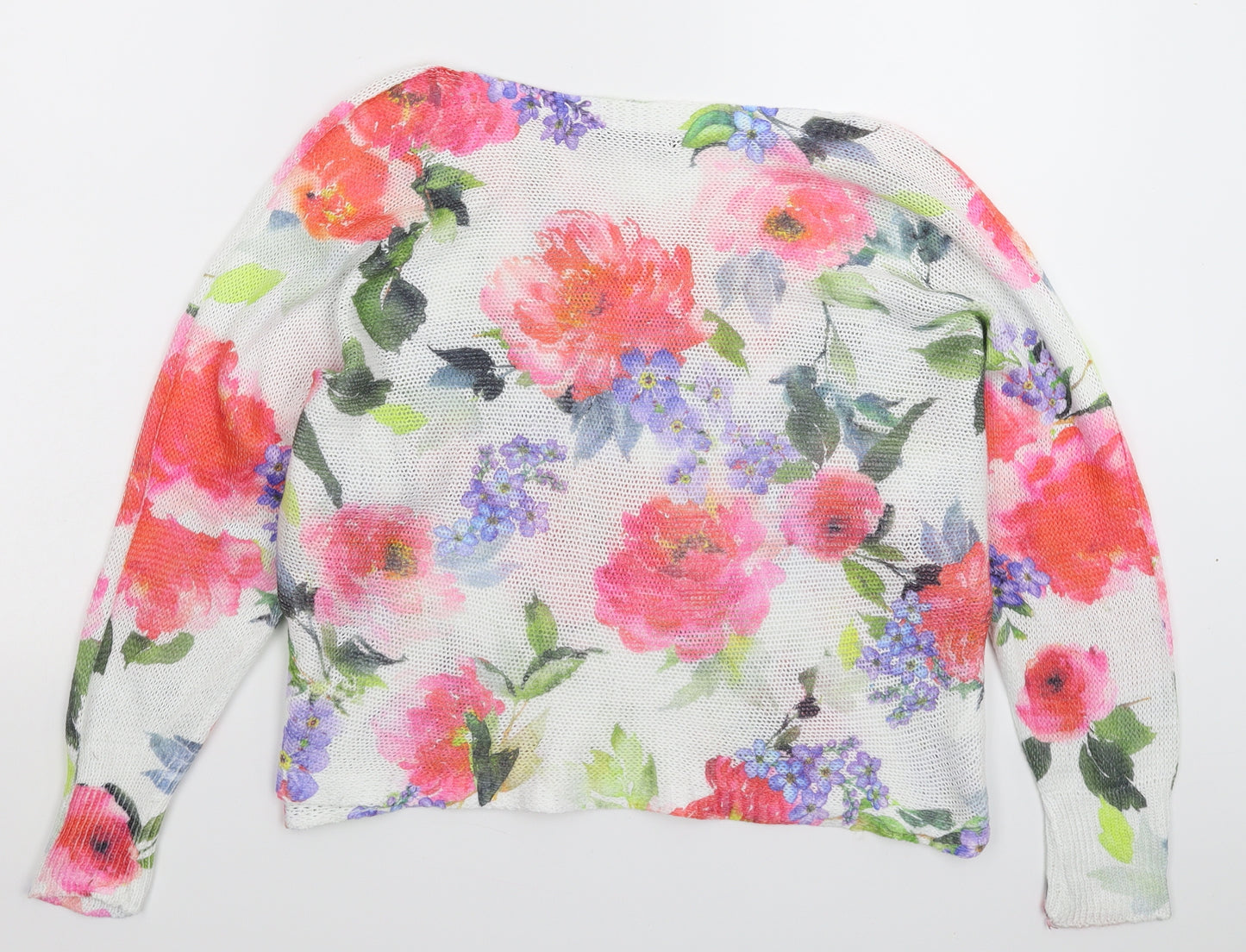 Cameo Womens Multicoloured Floral Knit Pullover Jumper Size L