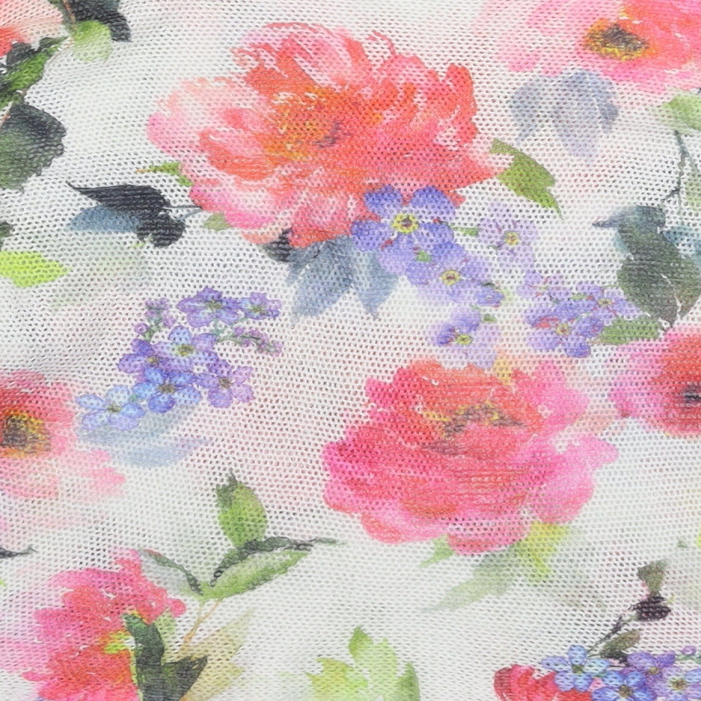 Cameo Womens Multicoloured Floral Knit Pullover Jumper Size L