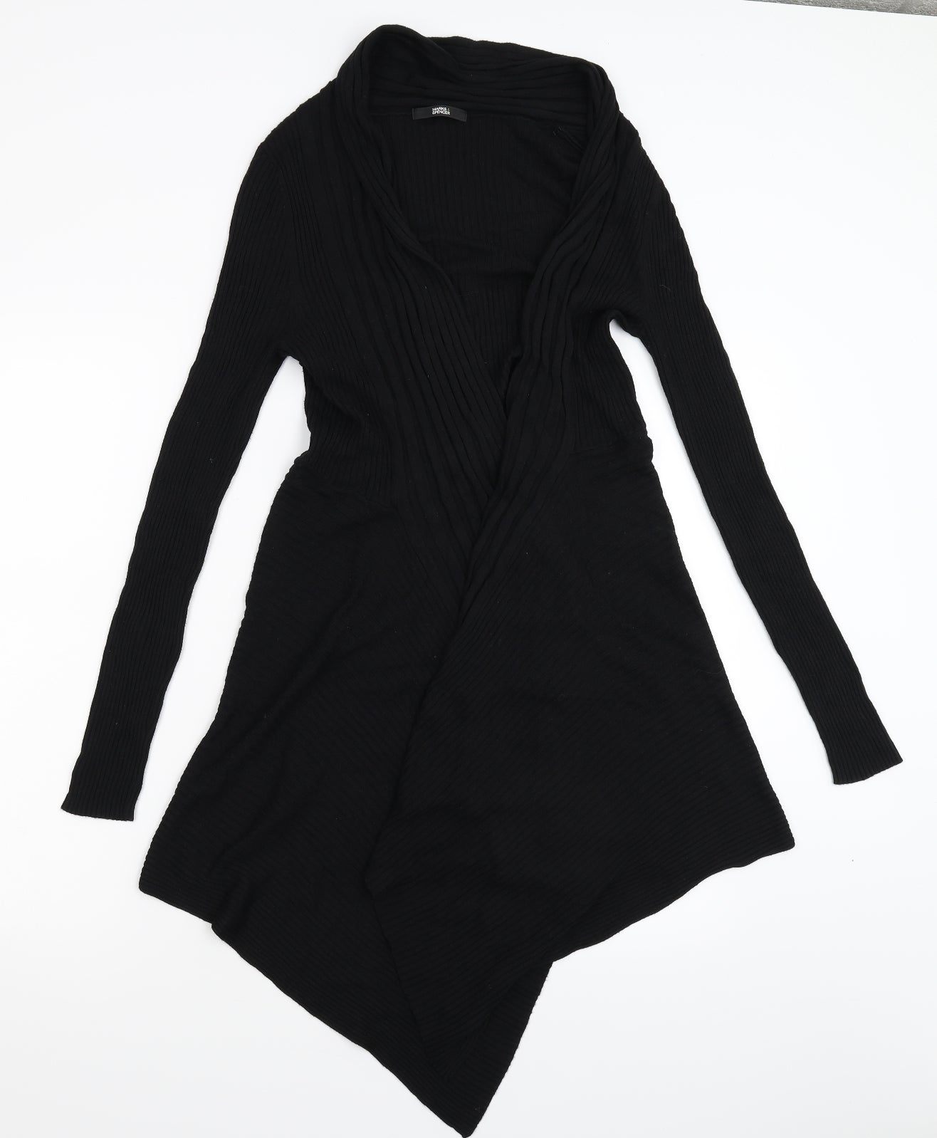 Marks and Spencer Womens Black  Knit Cardigan Jumper Size 12