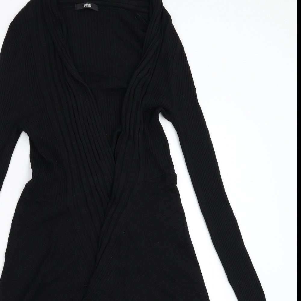 Marks and Spencer Womens Black  Knit Cardigan Jumper Size 12
