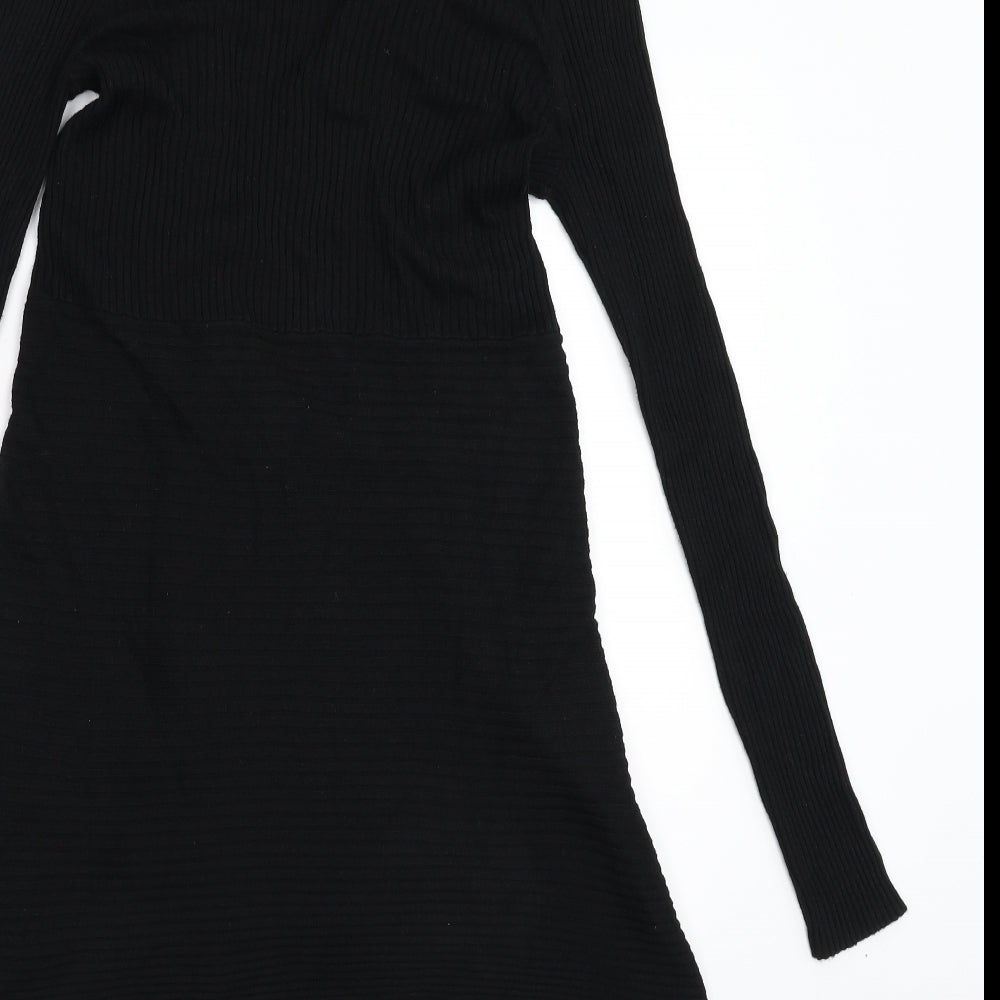 Marks and Spencer Womens Black  Knit Cardigan Jumper Size 12