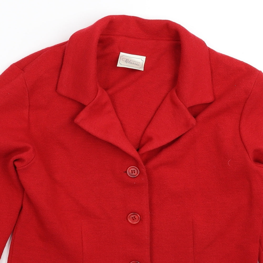 Simply Classic Womens Red   Jacket Blazer Size 10