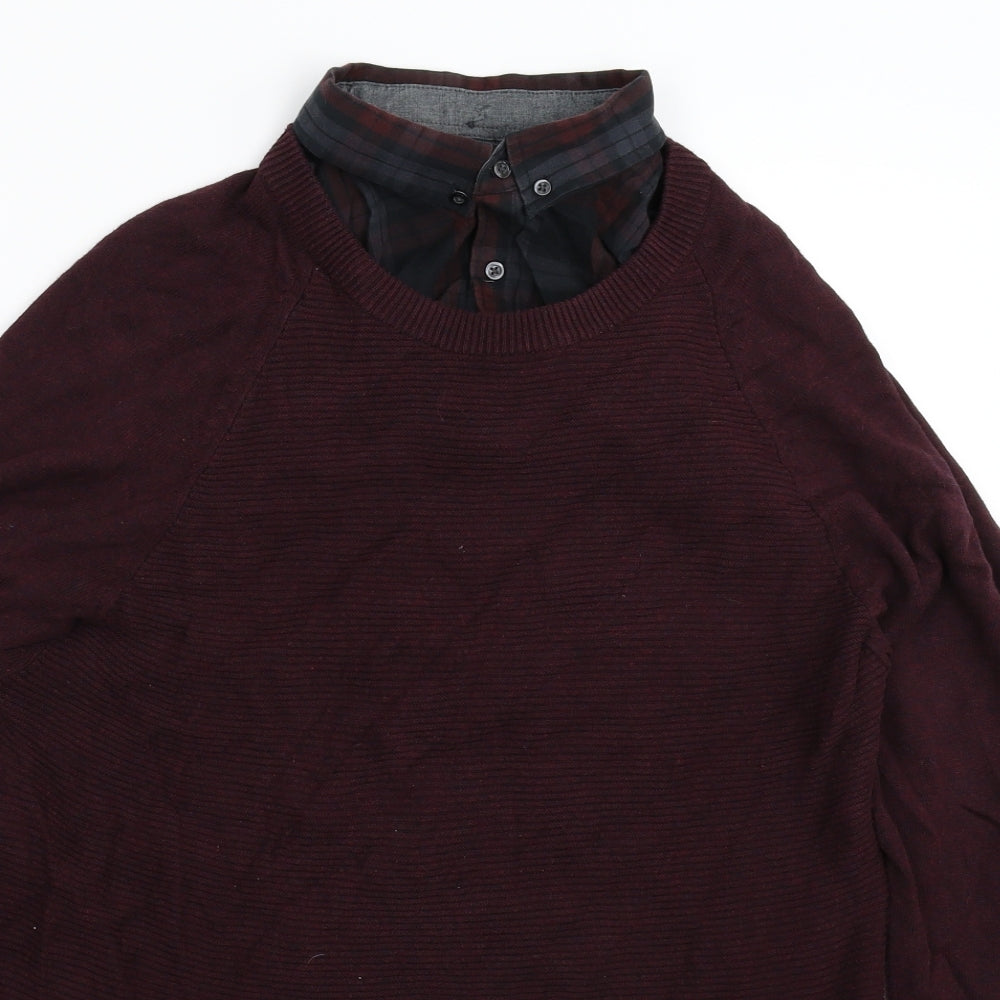 NEXT Mens Brown  Knit Pullover Jumper Size M