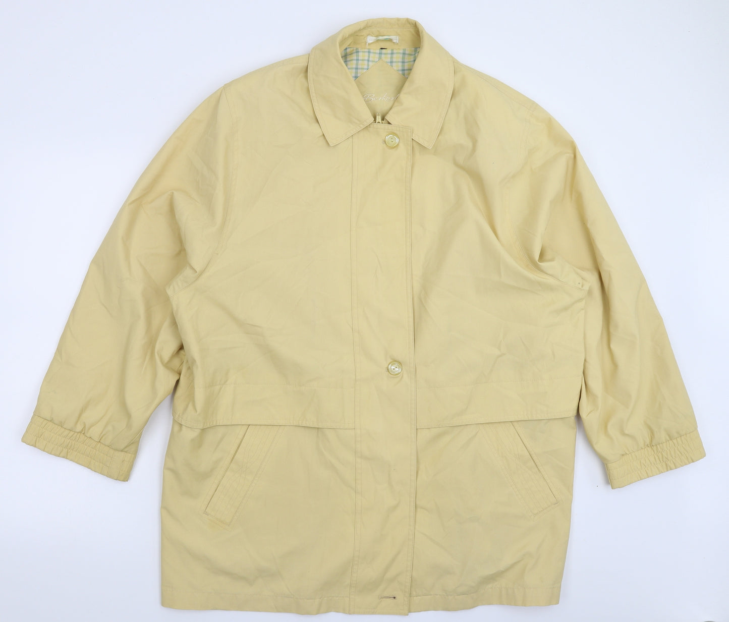 Berkertex Womens Yellow   Jacket Coat Size 20